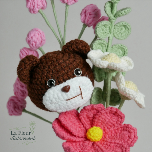 Bouquet Naissance - Ours - Rose