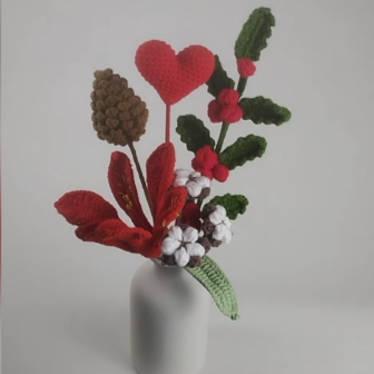 Bouquet de Noël - Avec vase