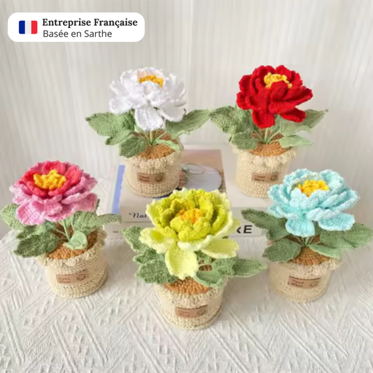 Pivoine en crochet