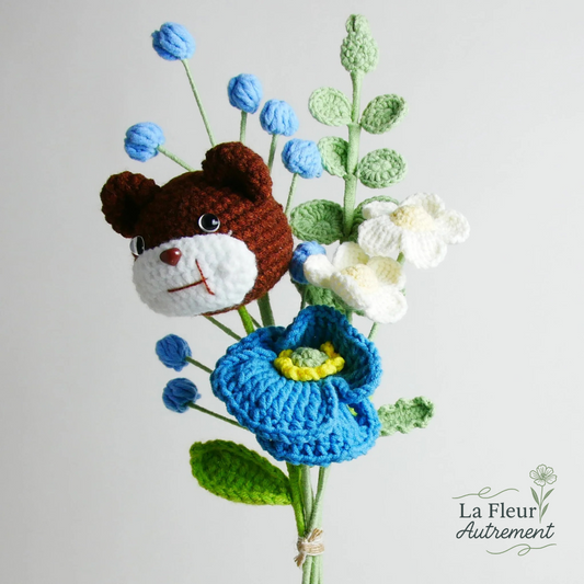 Bouquet Naissance - Ours - Bleu