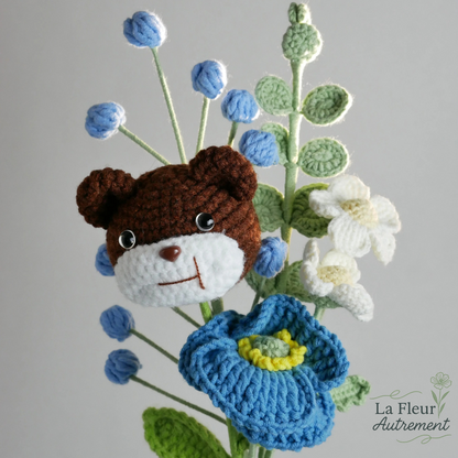 Bouquet Naissance - Ours - Bleu