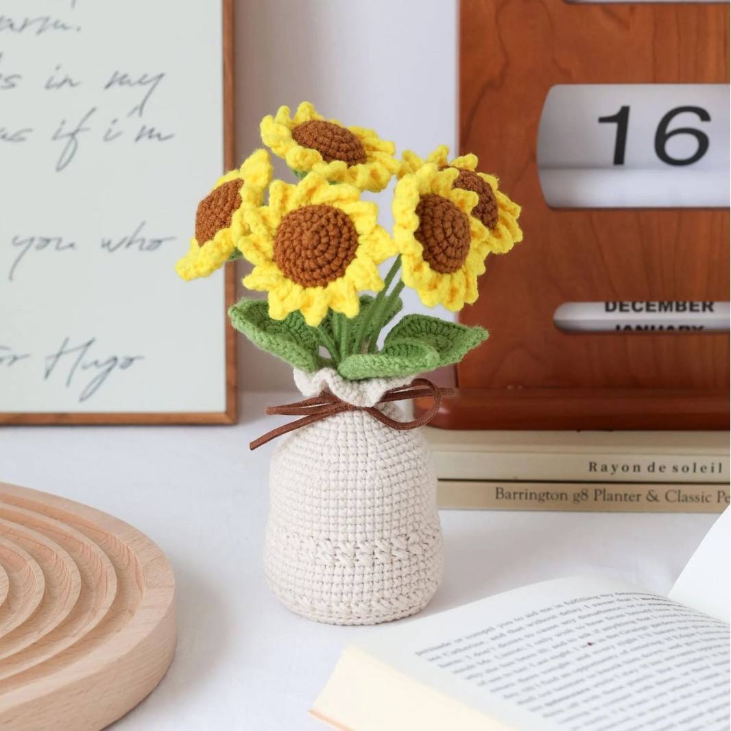 Tournesols en crochet
