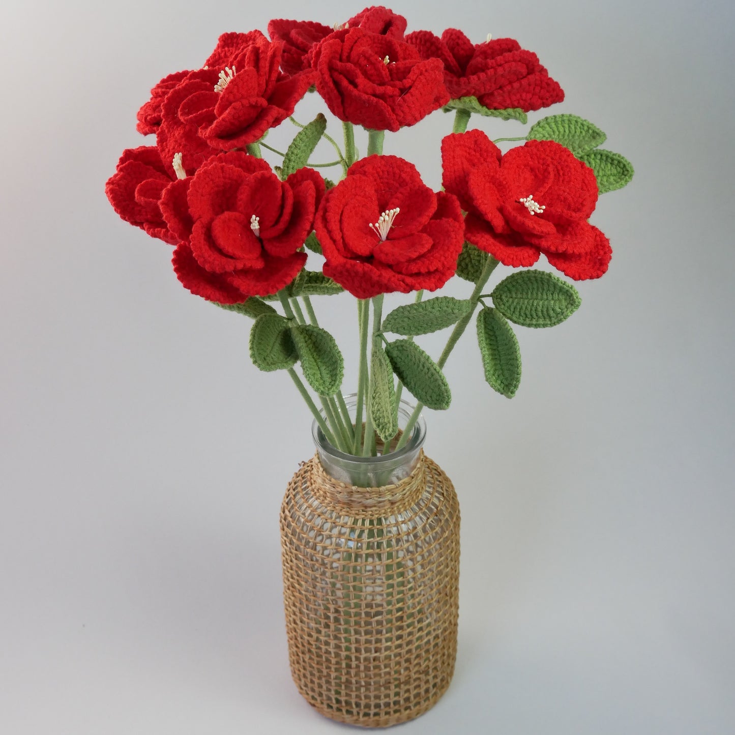 Rose rouge ouverte - 1 tige