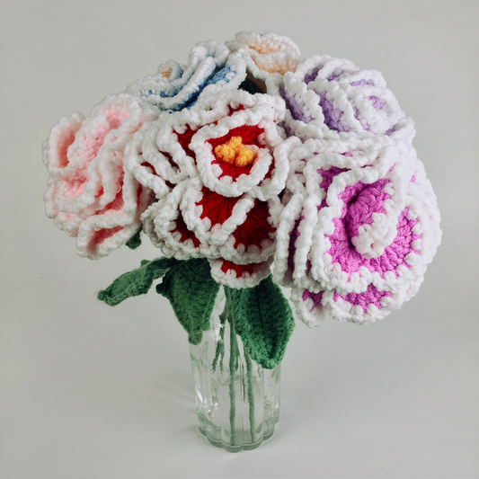 Pivoines de laine en brassée